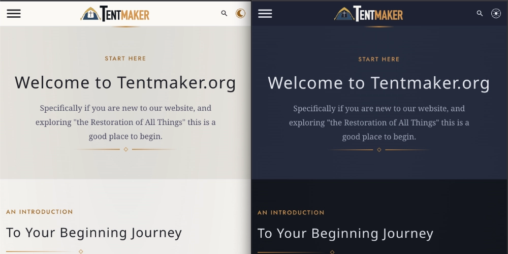 On Websites Dark Mode-Light Mode Image