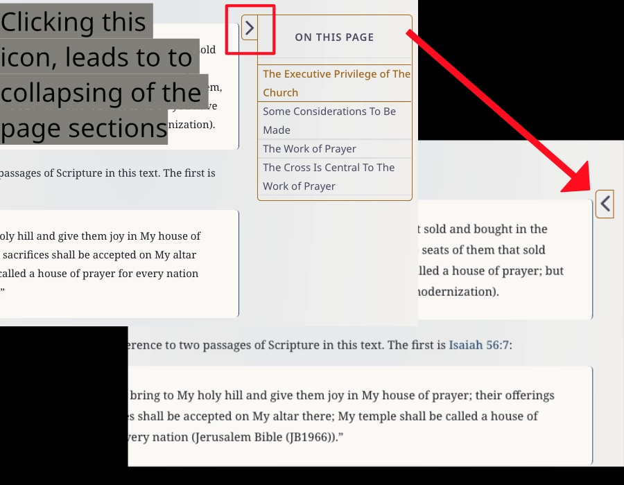On Page Collapsing For Website Image